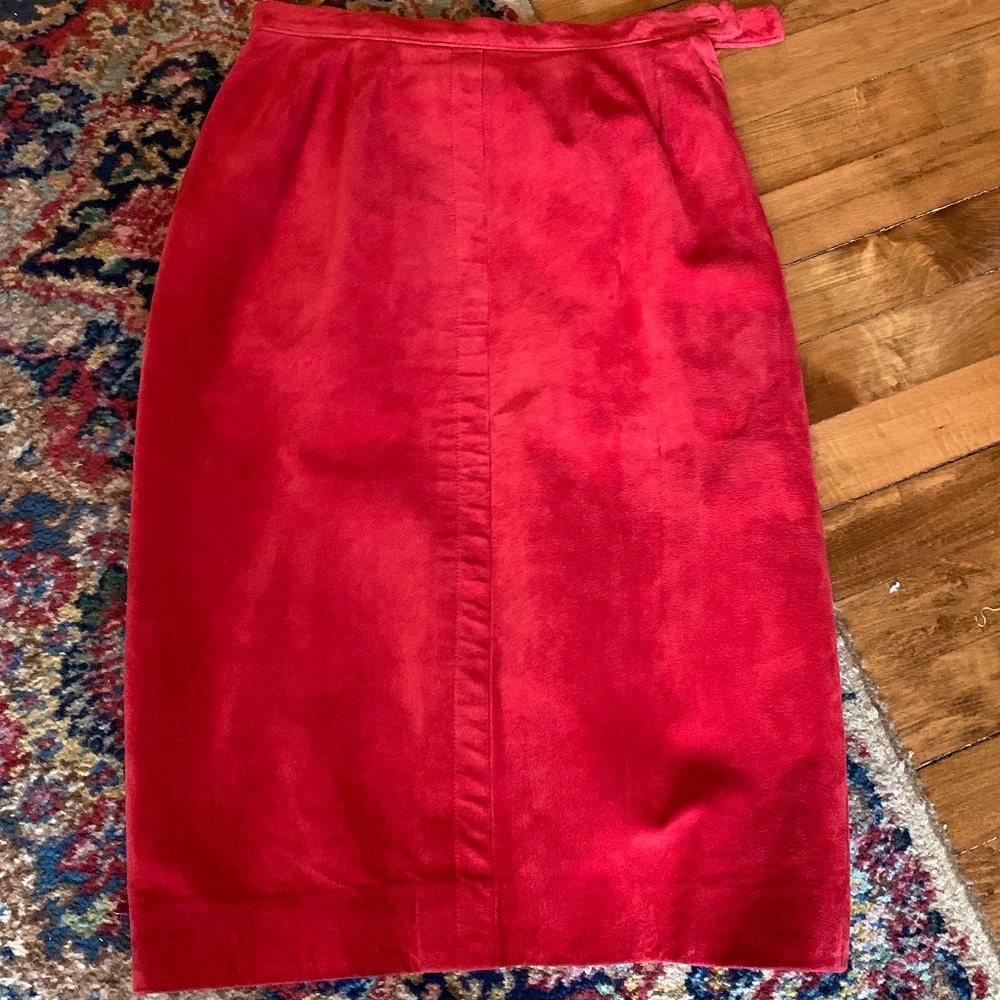 Carlisle‎ vintage red suede skirt. Great condition